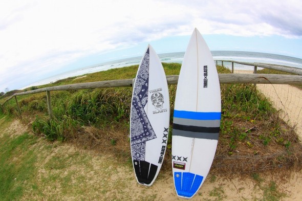 three blasta surfboards